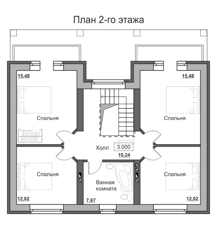 Планировка второго этажа