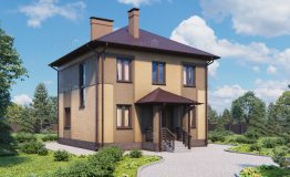 Проект бюджетного двухэтажного дома
